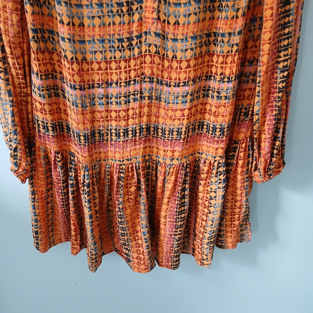 Anthropologie Elyn Tunic Dress Size XS Mini Drop Waist Long Sleeve Button Up - Picture 4 of 14